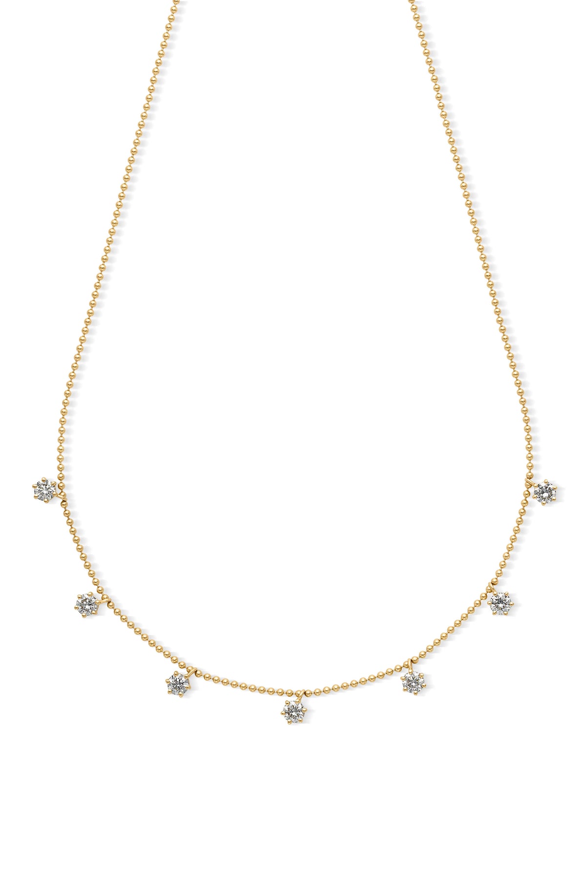 14KY Floating Diamond Necklace