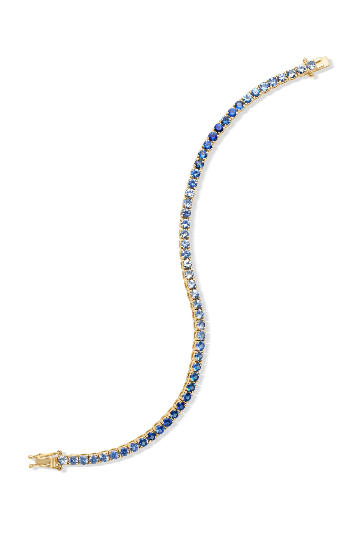 14KY Blue Sapphire Ombre Bracelet