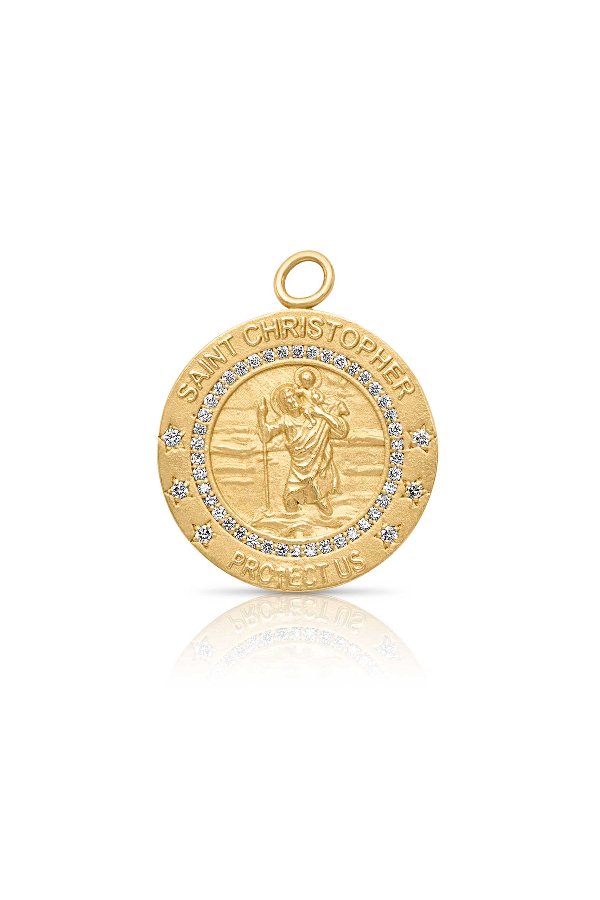 18KY St Christopher Protection Charm