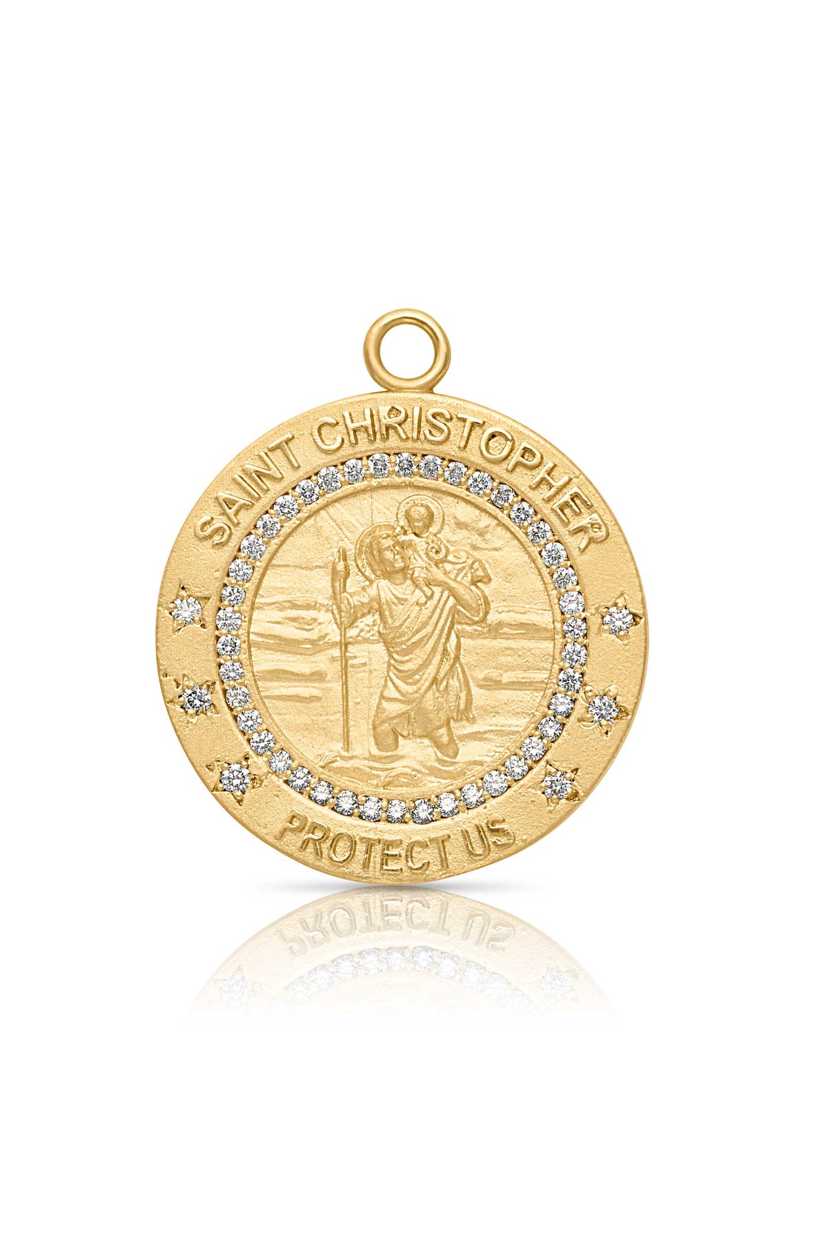 18KY St Christopher Protection Charm