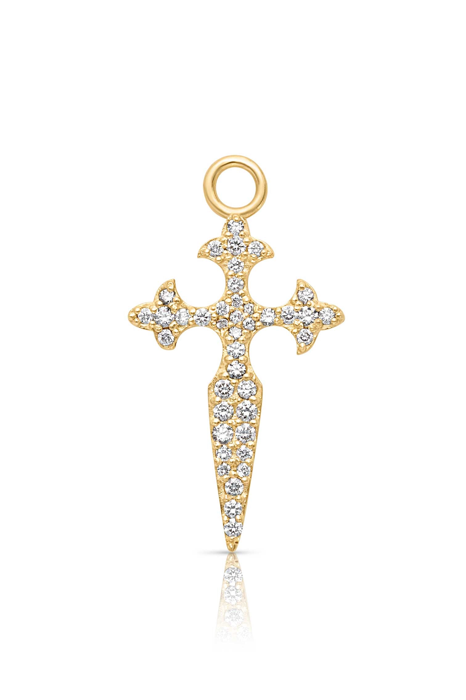 18KY Grace Diamond Cross