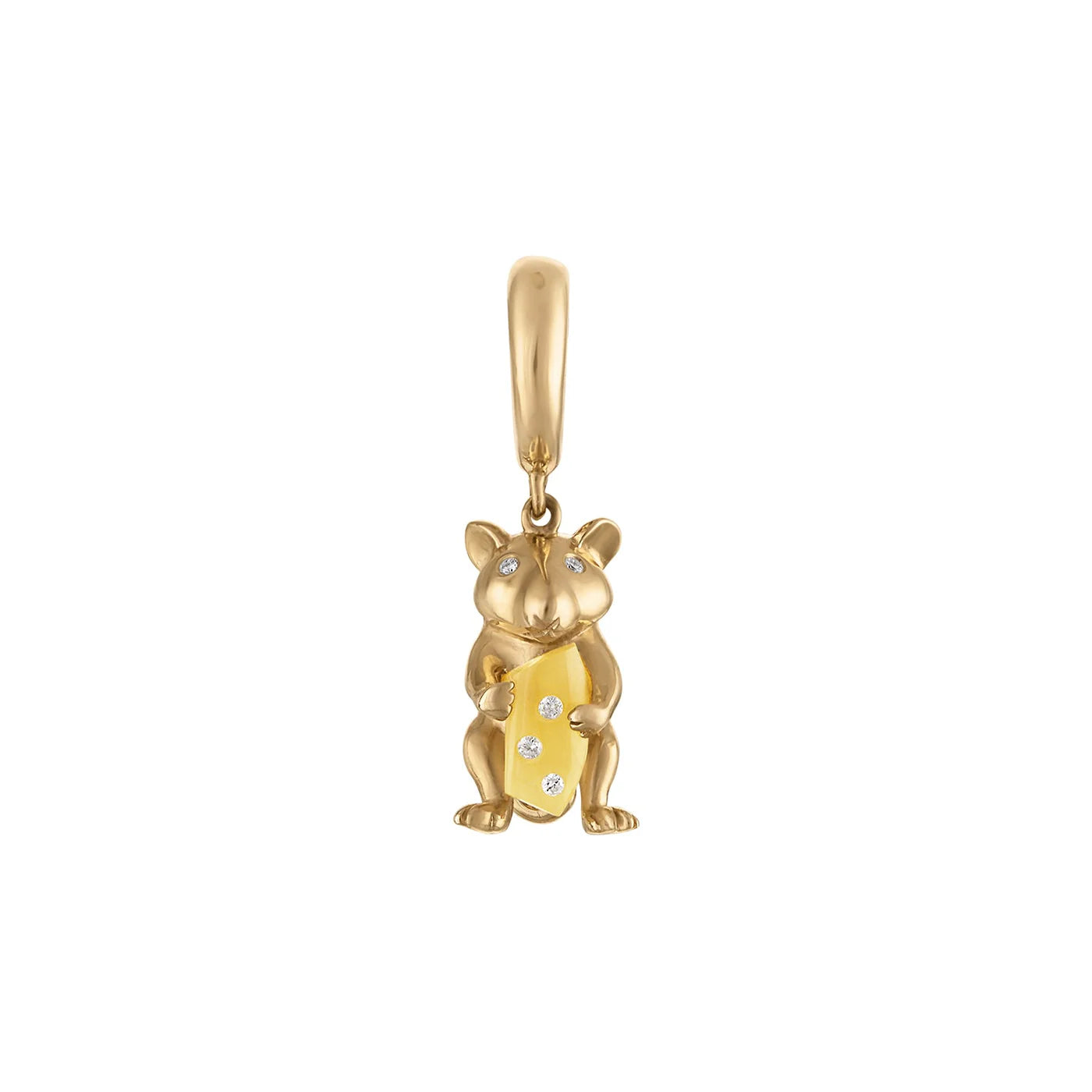 14KY Squeak Mouse Pendant-necklaces-Eden Presley-Susan Saffron Jewelry