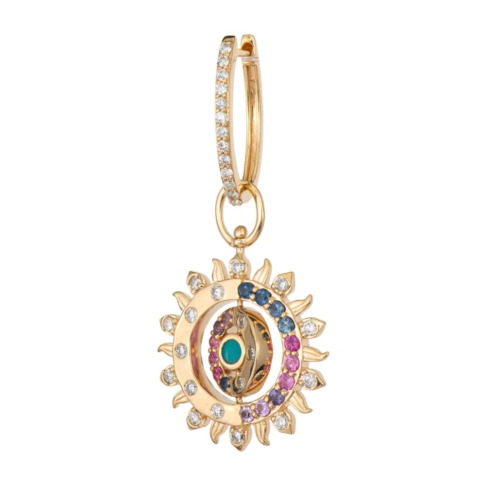 14KY Zodiac Flip Charm