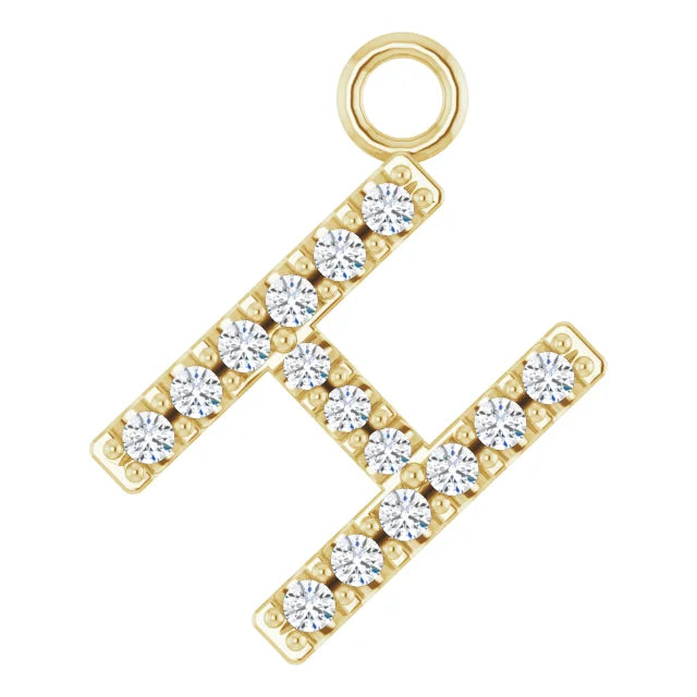14K Diamond Letter Necklace