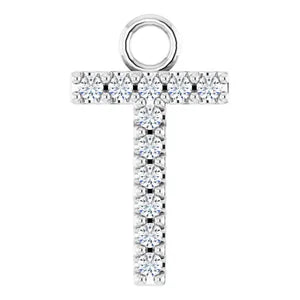 14K Diamond Letter Necklace-Neckaces-Saffron Jewelry-14K Yellow Gold-Susan Saffron Jewelry