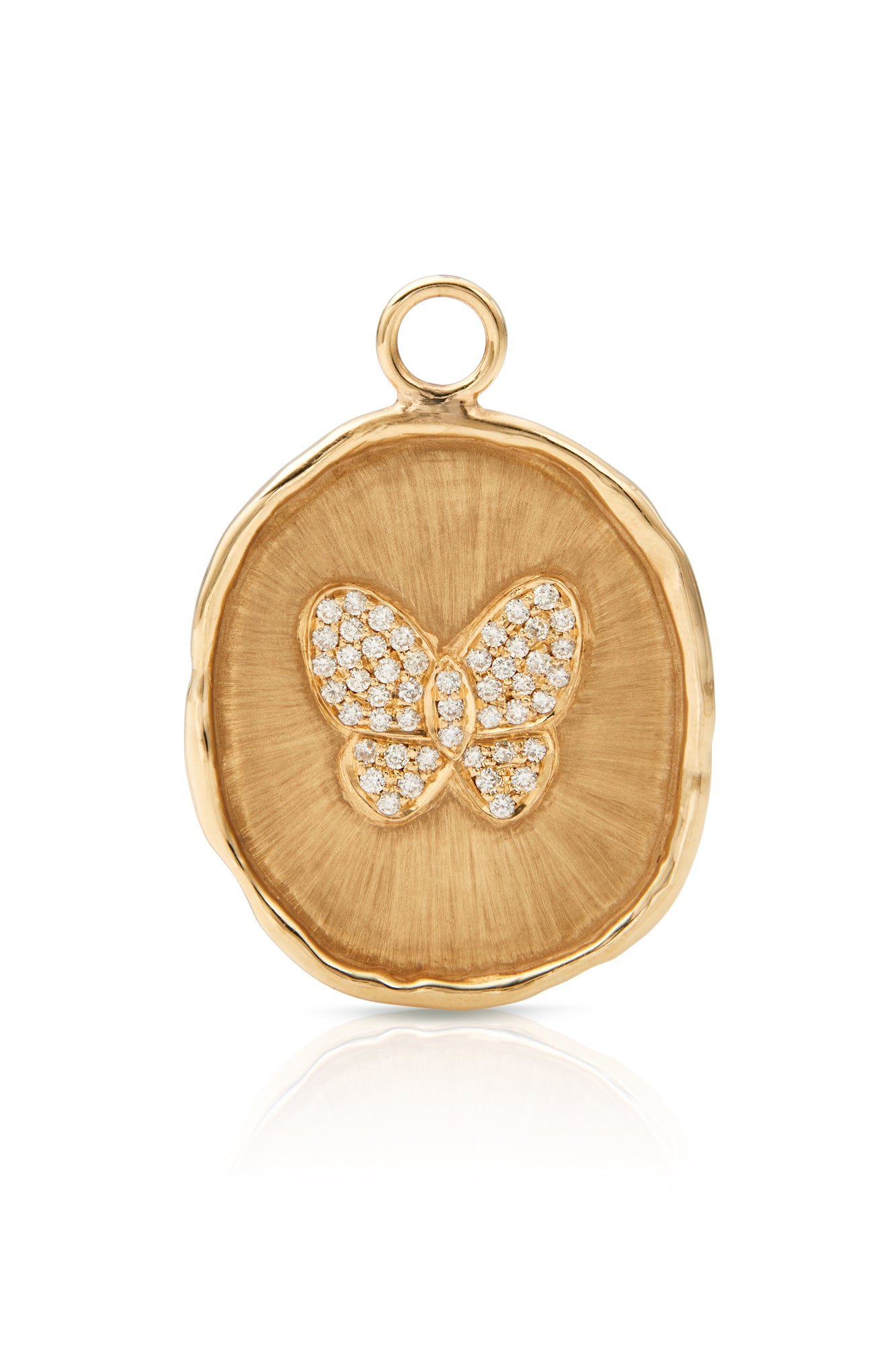 18KY Joyful Pave Butterfly Charm