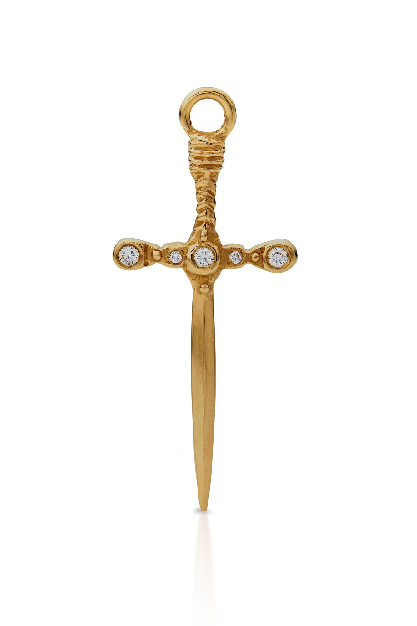 18KY Diamond Sword Cross