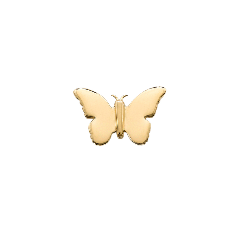 14KY Single Butterfly Stud