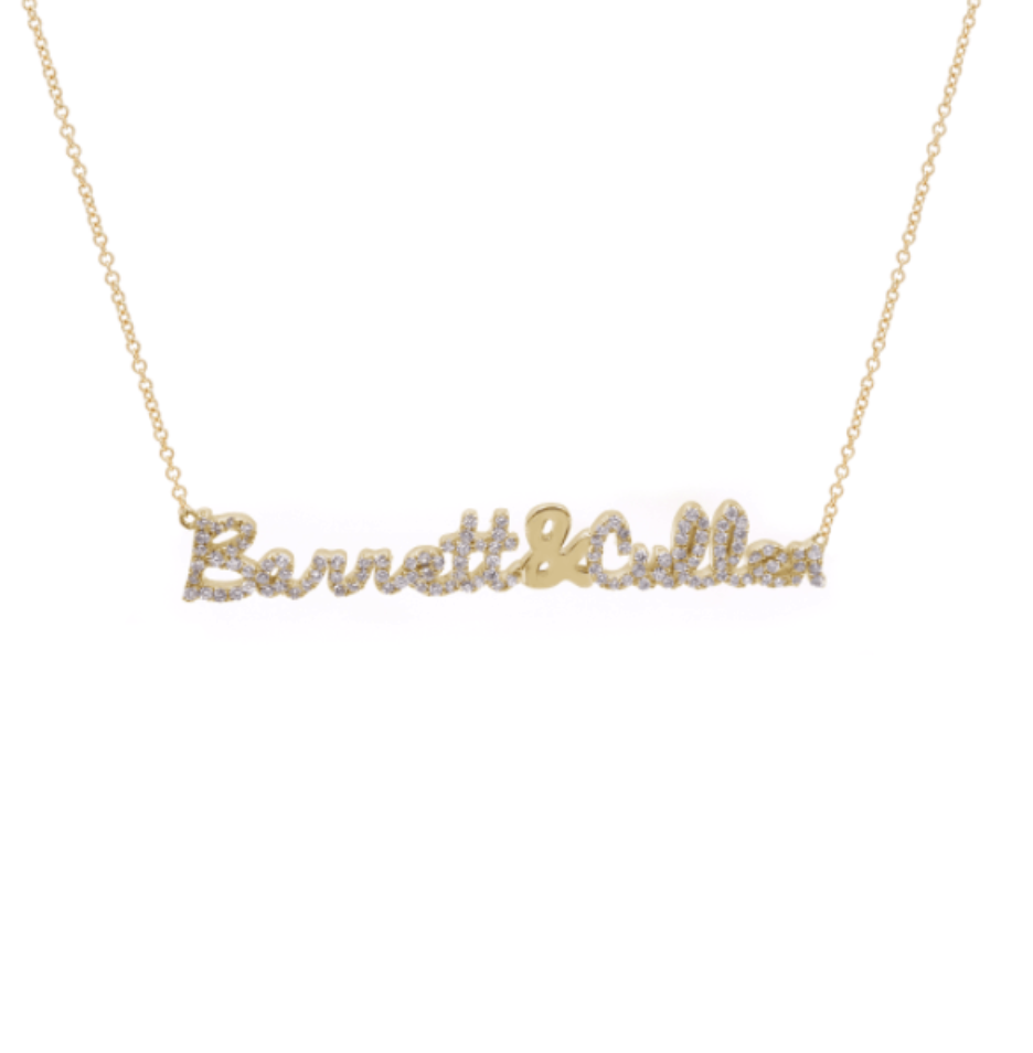 Tiny Treasure Diamond Double Name Necklace