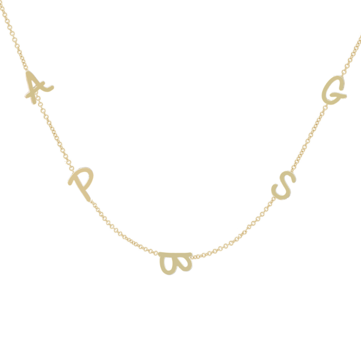14K Tiny Treasure Initial Necklace