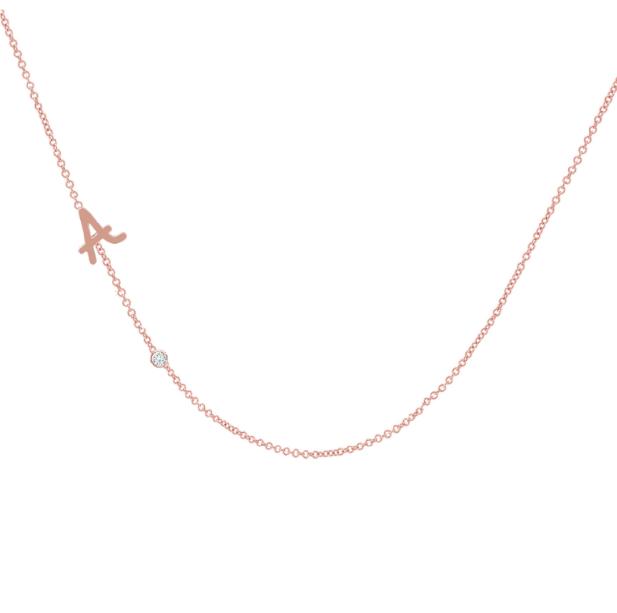 14K Tiny Treasure Initial Necklace