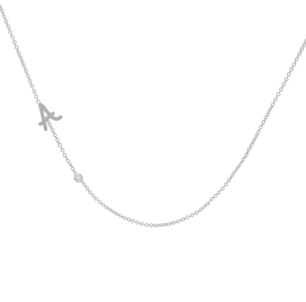 14K Tiny Treasure Initial Necklace