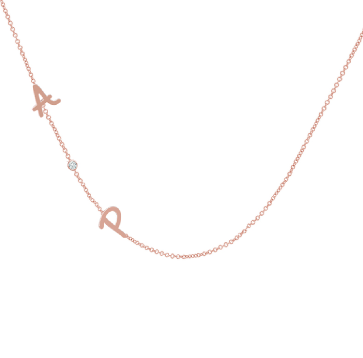 14K Tiny Treasure Initial Necklace