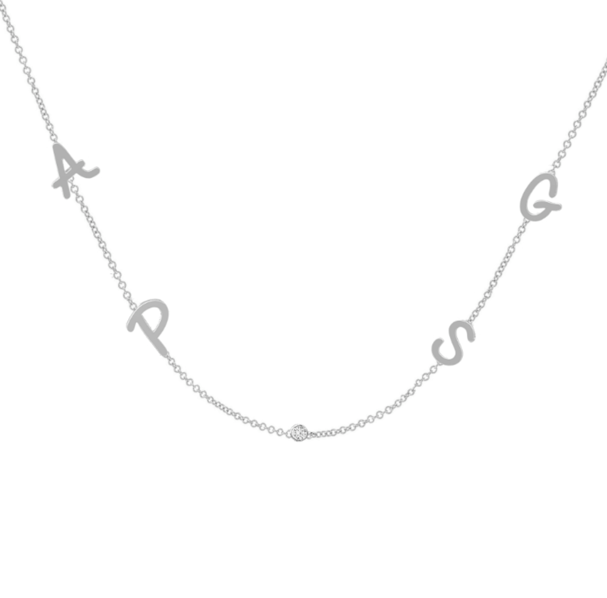 Asymmetrical multiple initial necklace deals