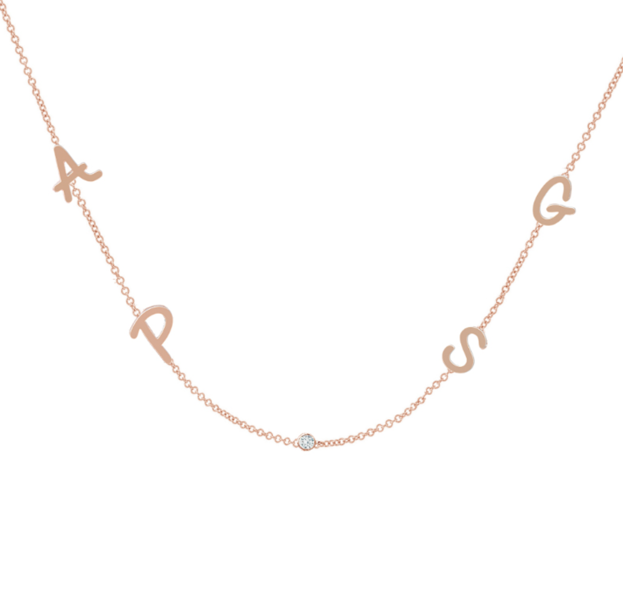 14K Tiny Treasure Initial Necklace