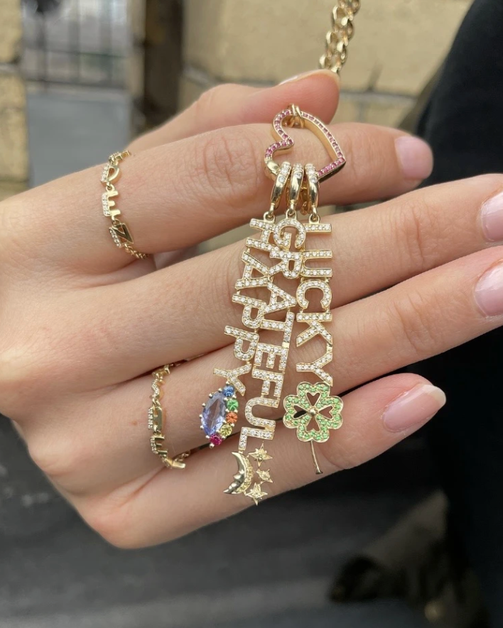 14KY Lucky Mantra Pendant