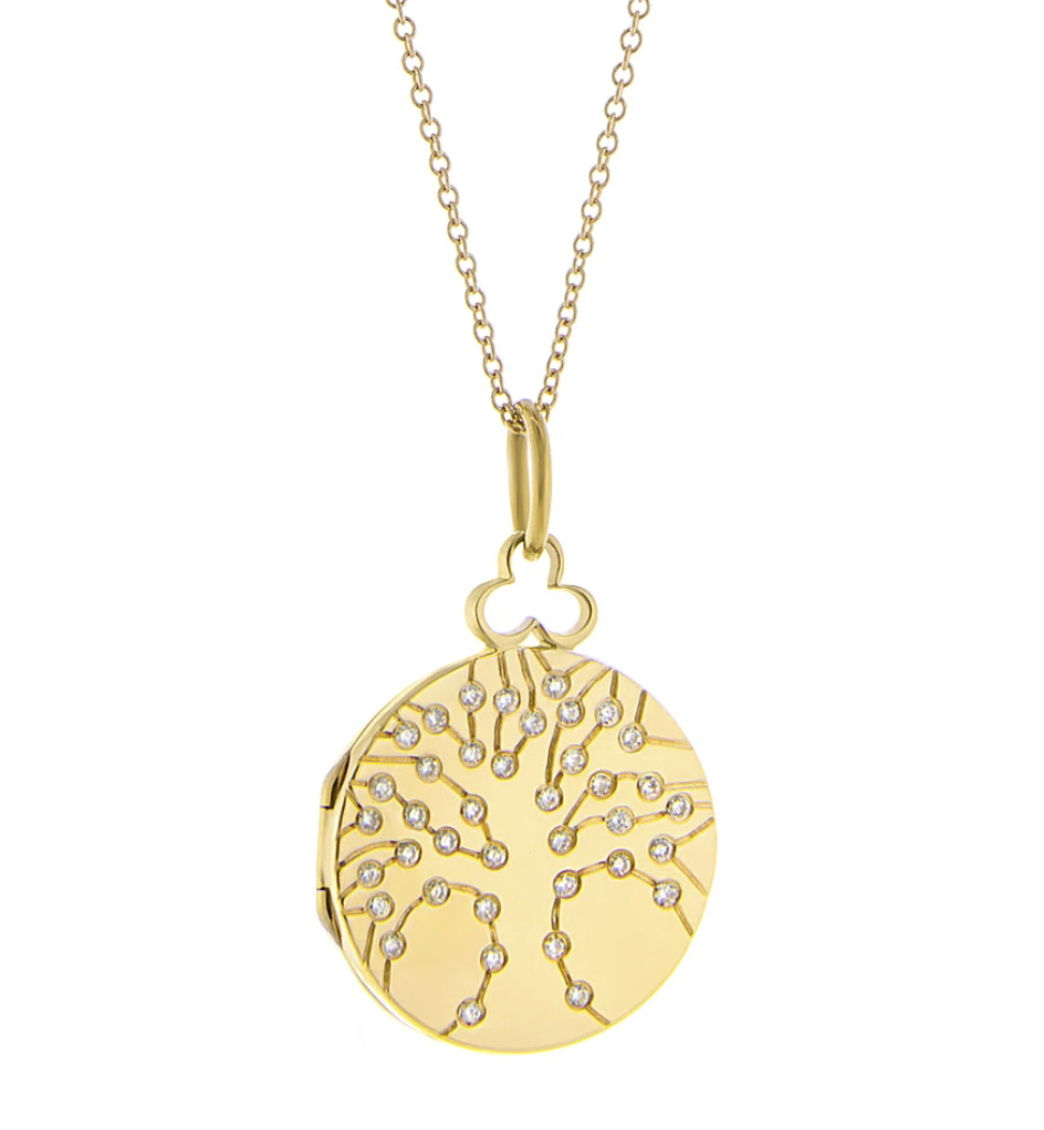 18KY Classic Tree Of Life Locket