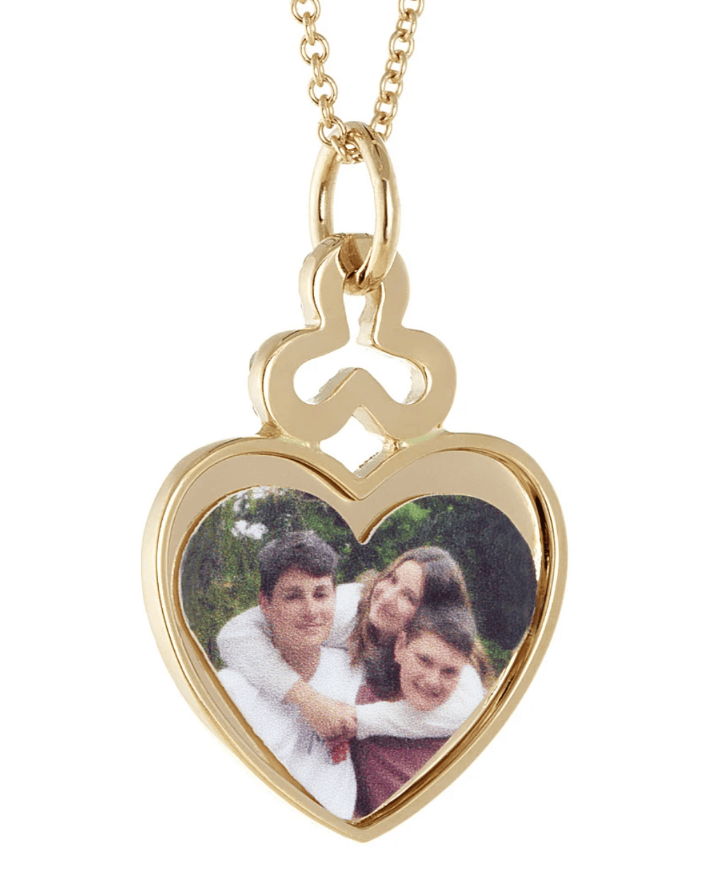 18K Pink Ombre Hidden Heart Charm in Gold Florentine