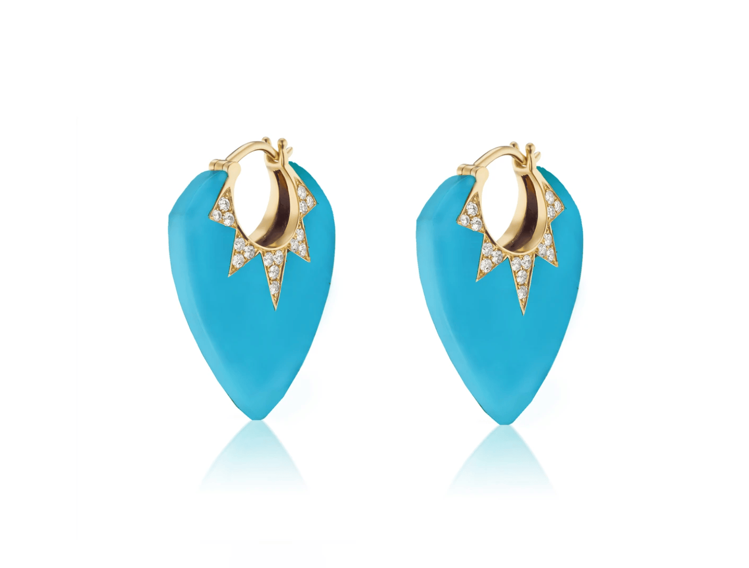 18KY Gold Classic Guitar Pick Earrings