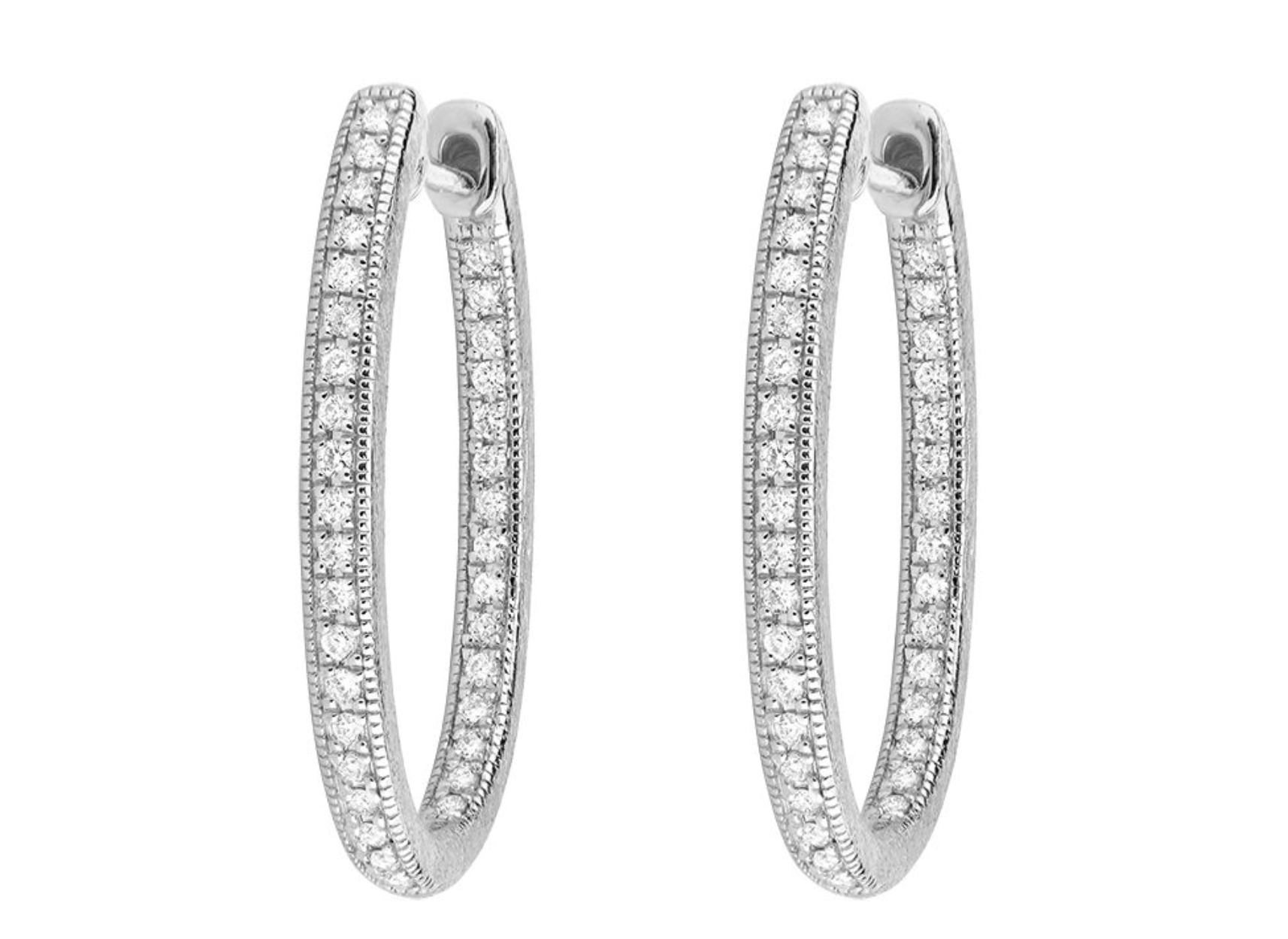 Delicate Large Oval Hoop Earrings