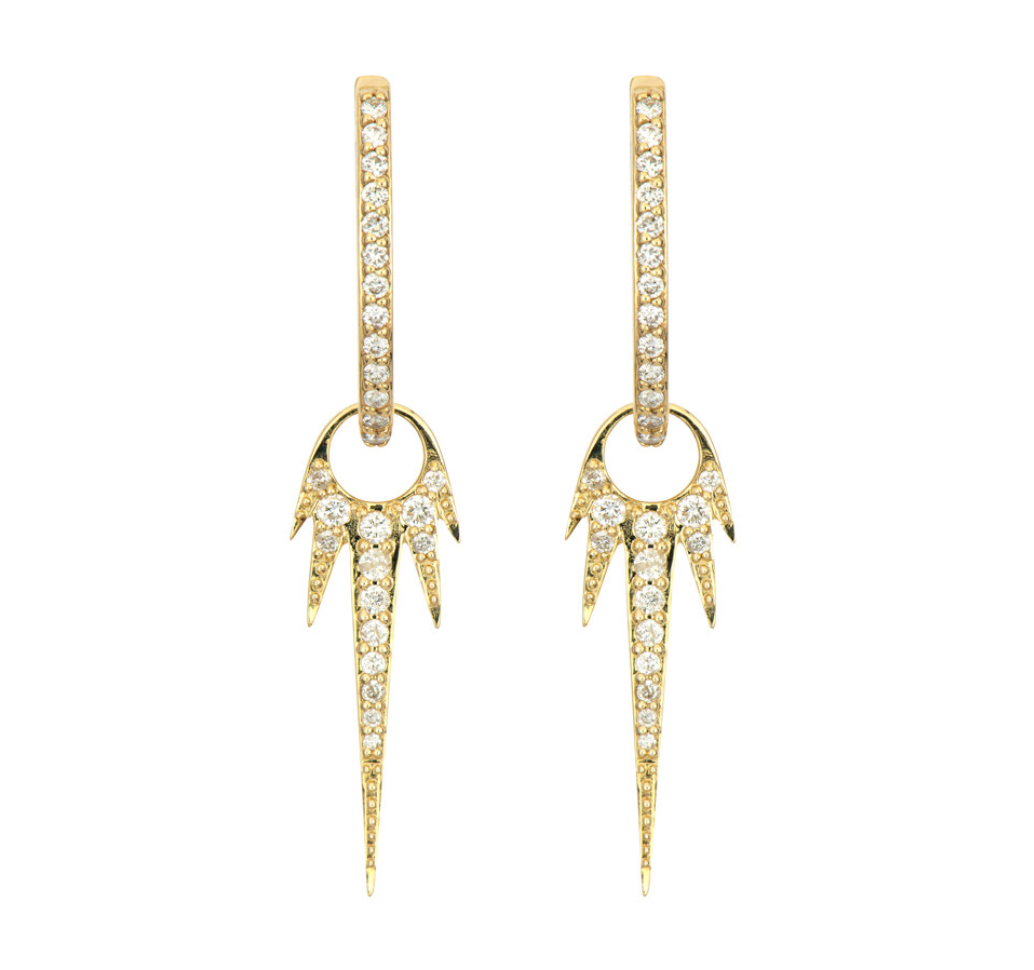 14KY Long Love Explosion Starburst Charms