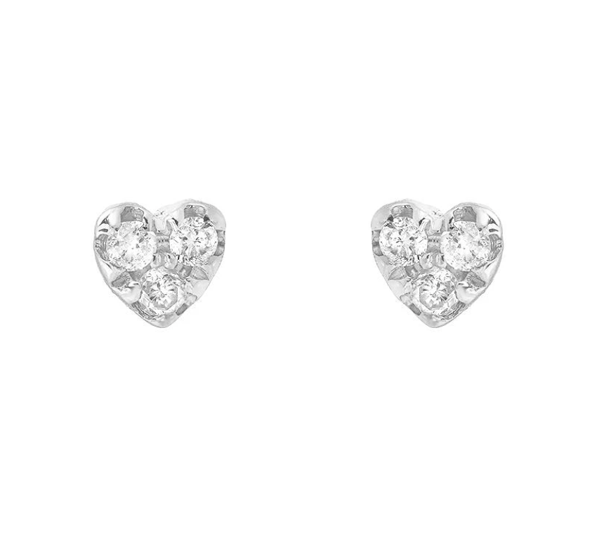 14KY Petite Heart Post Earrings