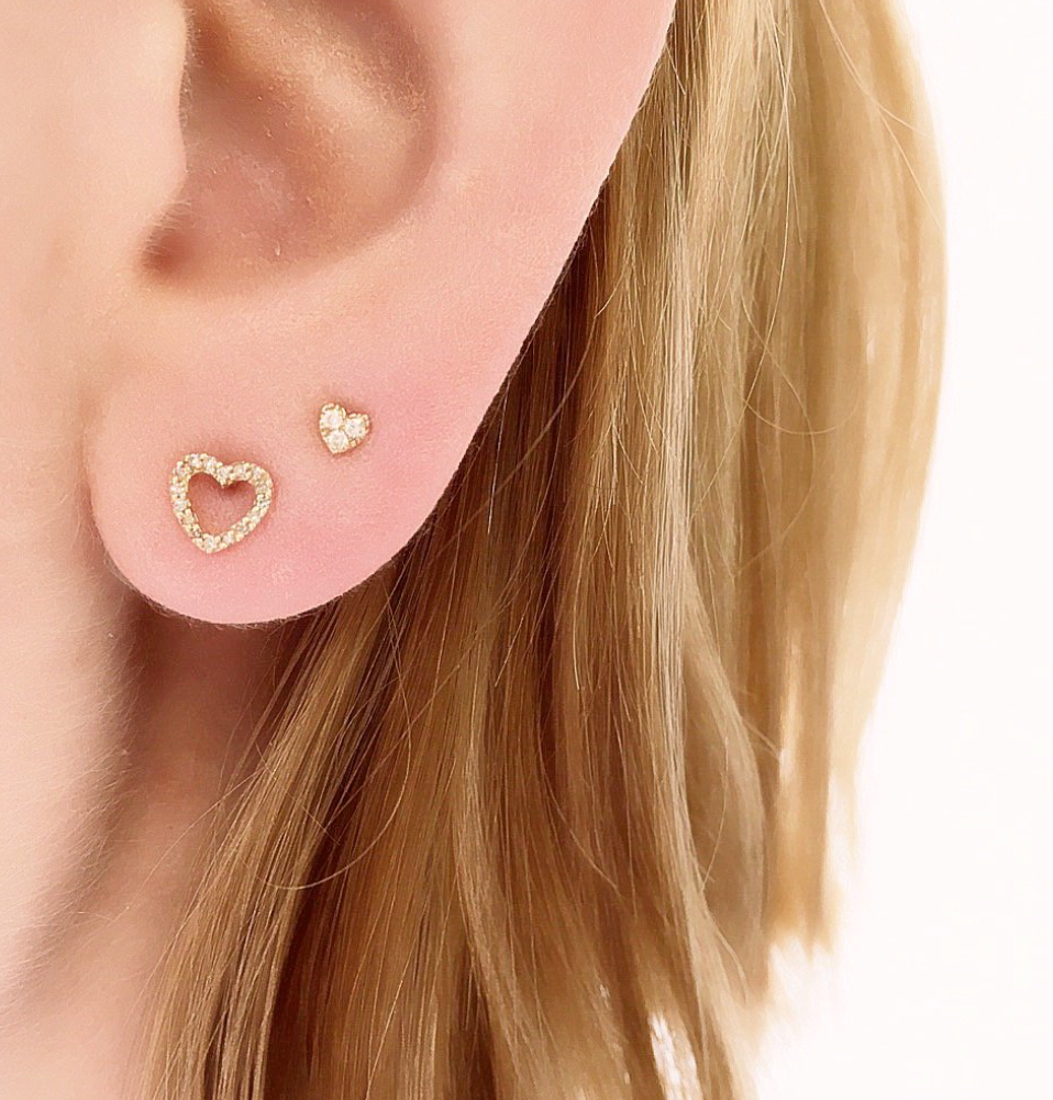 Petite Heart Post Earrings