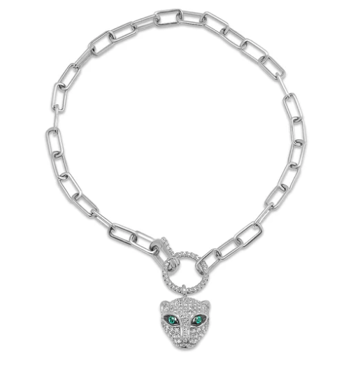 Emerald Diamond Panther Bracelet