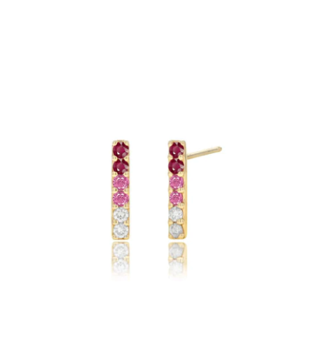 Pink Ombre Bar Earrings