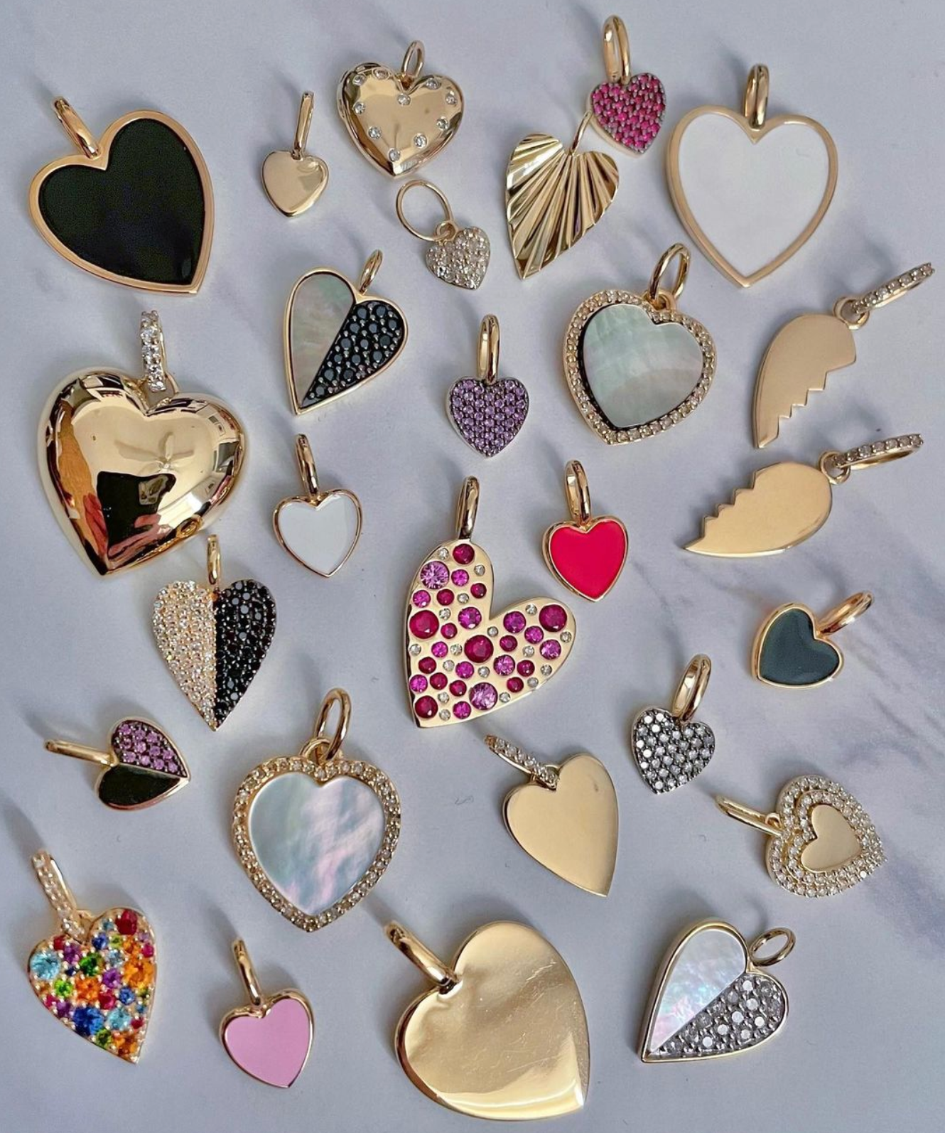 Oversized Puffy Gold Heart Charm