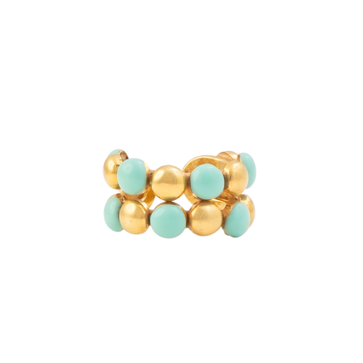 Bague Dots Double Turquoise Ring