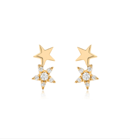 Petite Double Star Earrings
