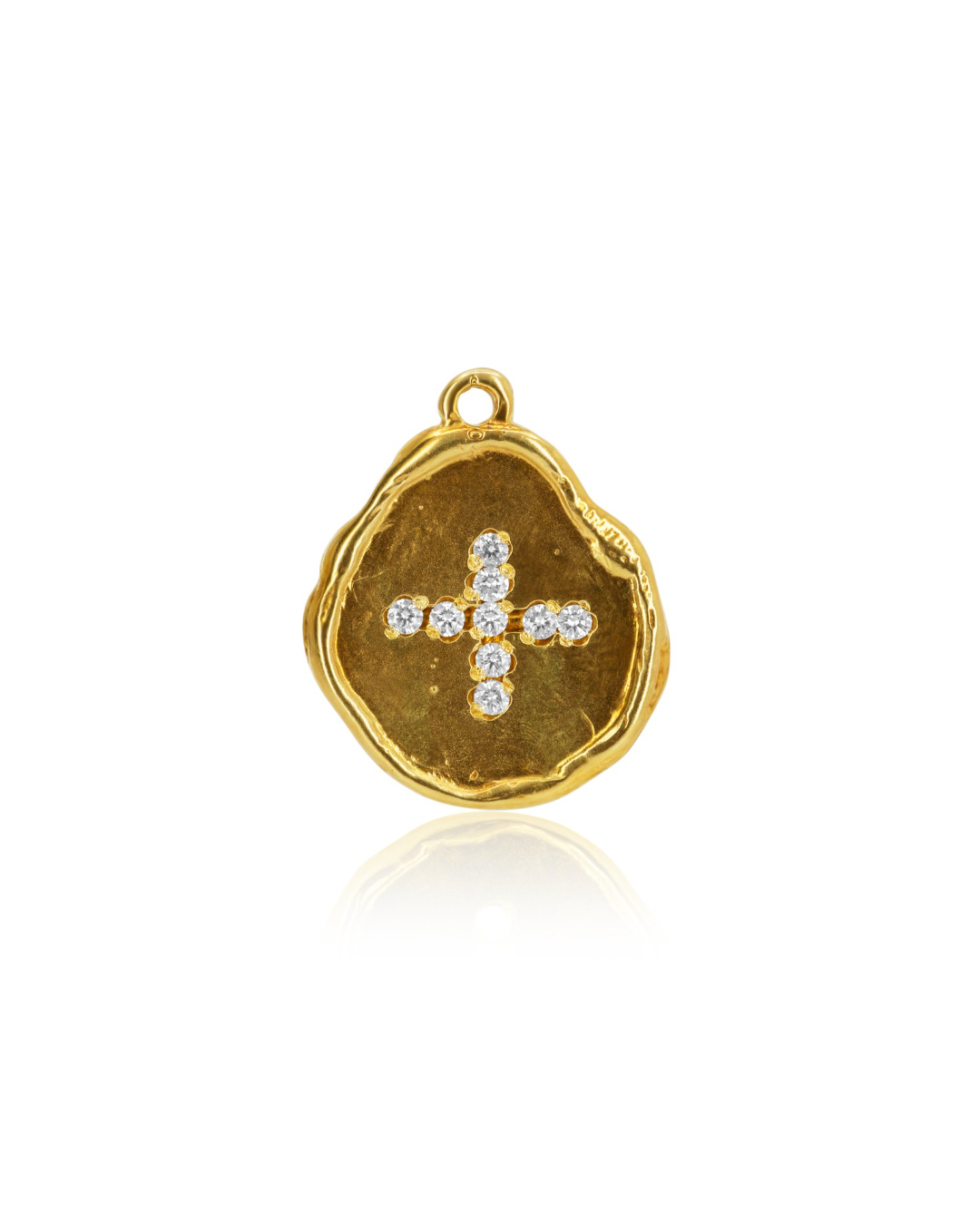 18KY Humble Cross Coin-Trilogy-Susan Saffron Jewelry