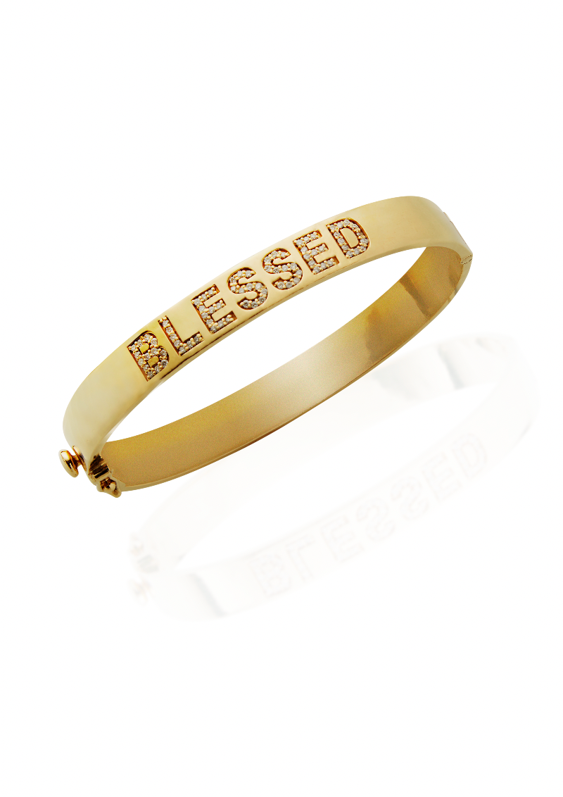 18KY "Blessed" Signature Bangle