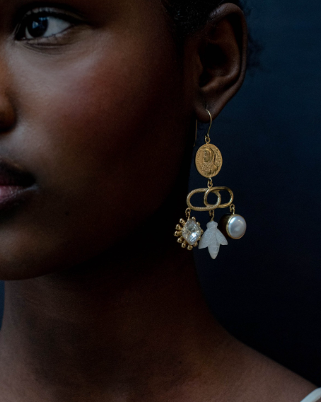 Decorative Linked Balance Drop Earrings