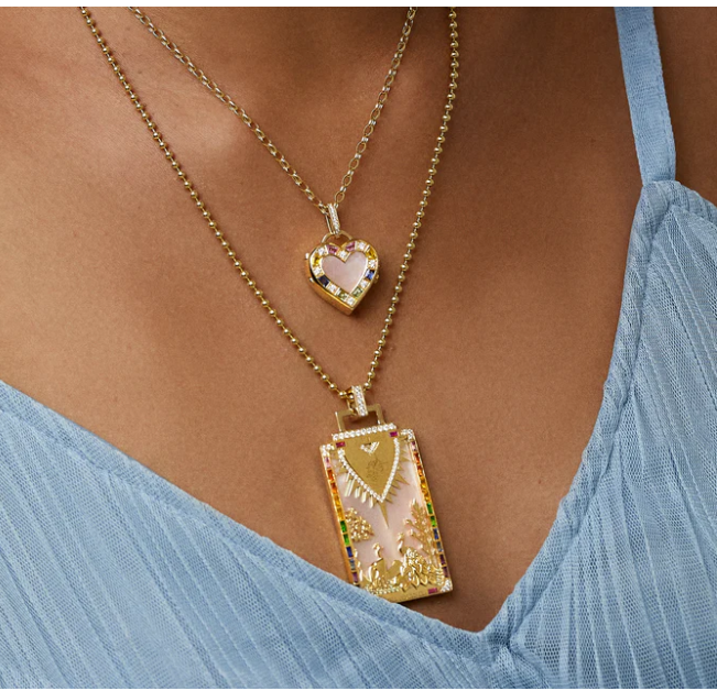 Gli Amanti Tarot Card Necklace