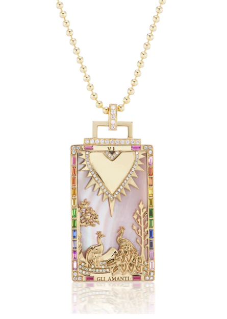 Gli Amanti Tarot Card Necklace