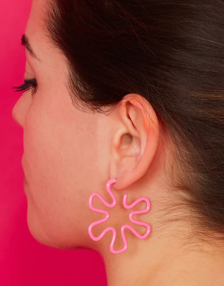 Light pink teardrop earrings | Blush enamel dainty earrings – Exquistry
