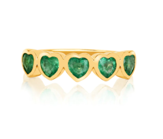 Emerald Multi Heart Ring