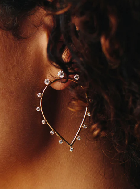 14KY Medium Teardrop Earrings with Prong Diamonds