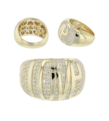 14KY Express Yourself Dome Ring .87ct