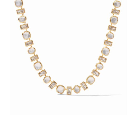 Antonia Tennis Necklace Clear Crystal