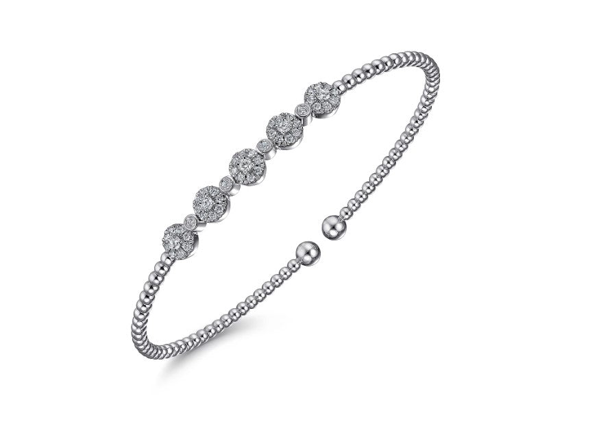 14KW 5 Diamond Circle Bangle