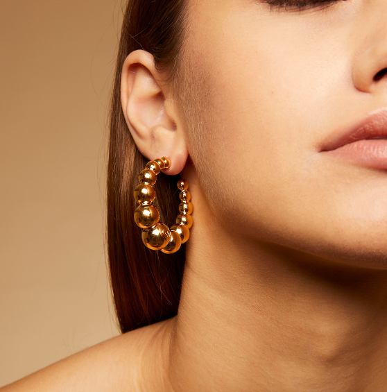 Andy Hoop Earrings-Gold