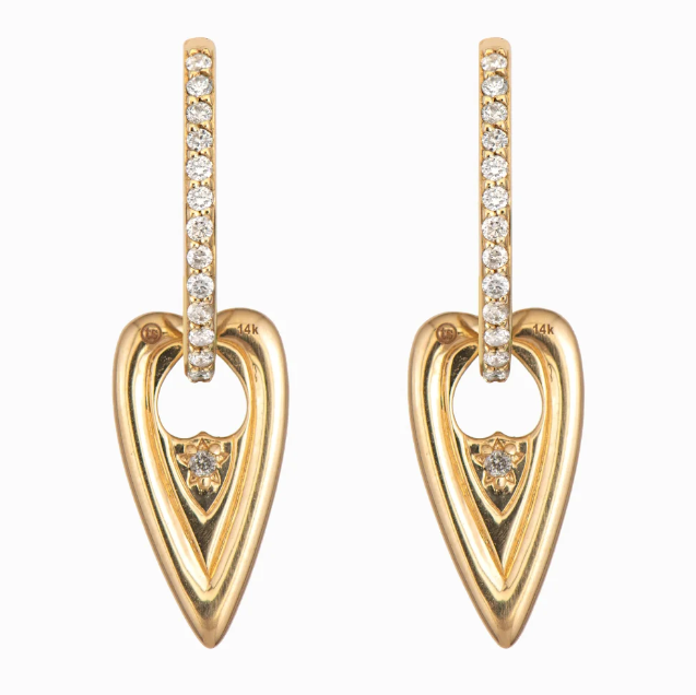 14KY Love Explosion Rainbow Heart Charms