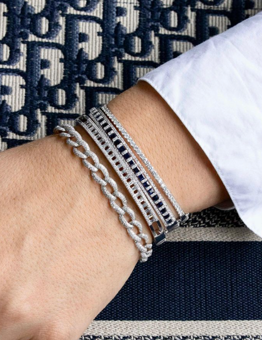14KW Diamond Hinge Bracelet