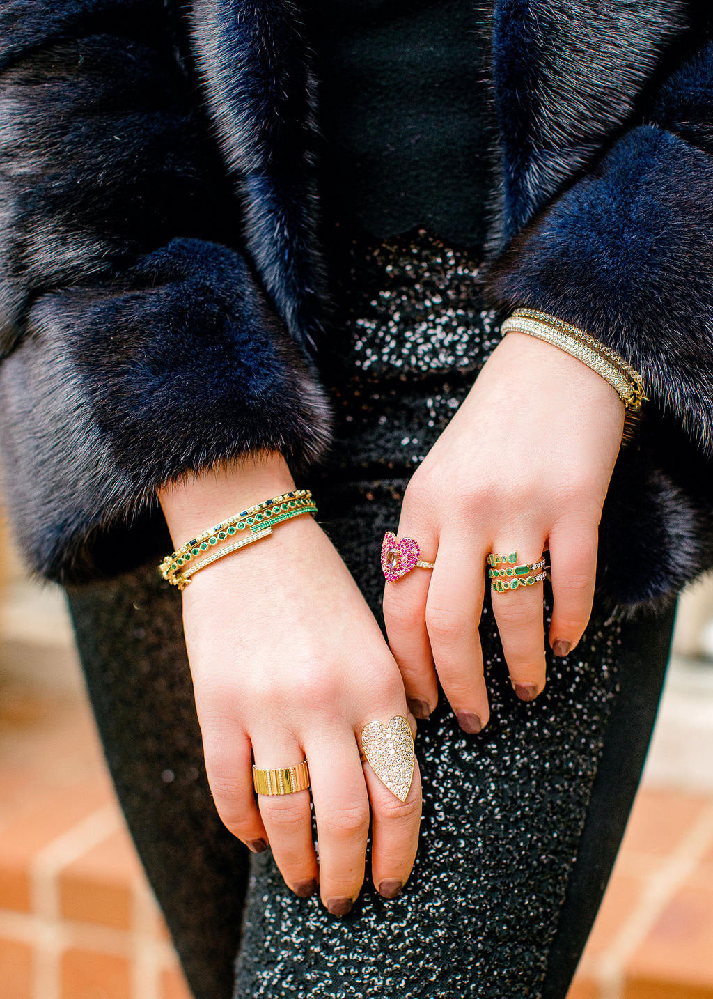 Emerald Monroe Coil Ring