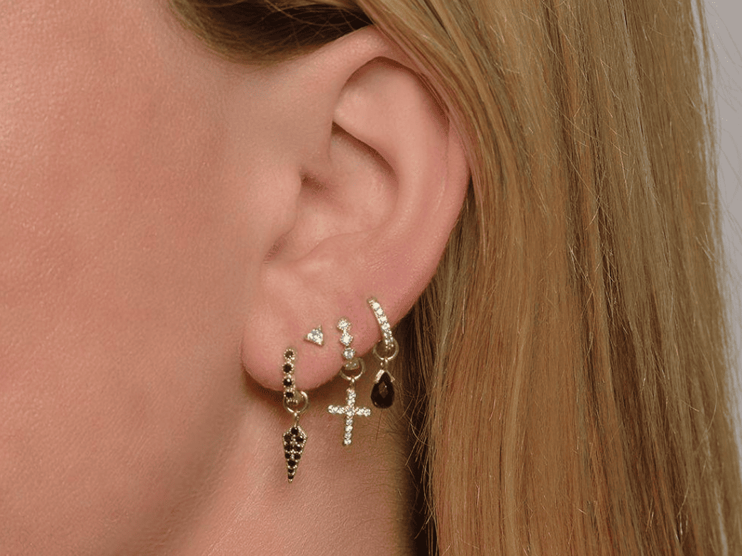 Petite Diamond Dagger Charm-Earrings-Jude Frances-Yellow/Diamond-Susan Saffron Jewelry
