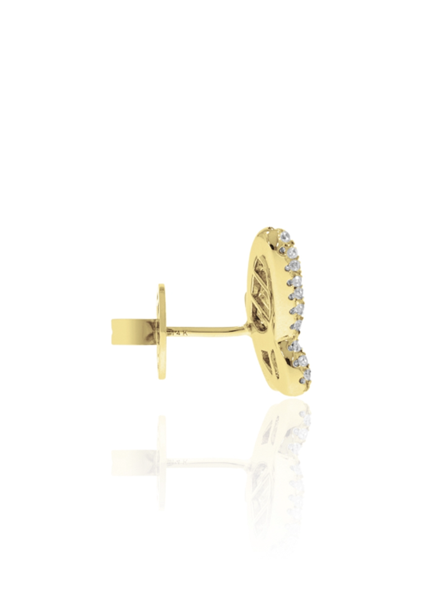 14K Diamond Butterfly Studs